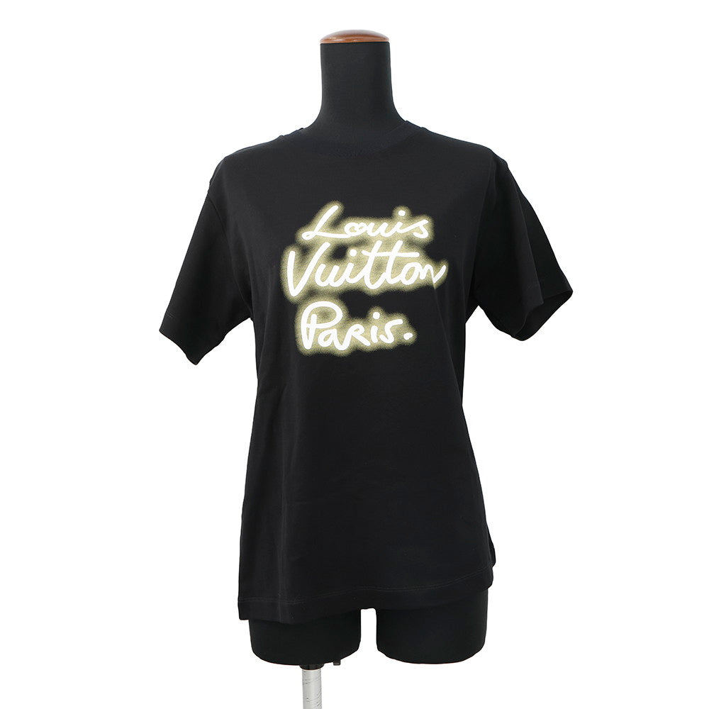 LOUIS VUITTON Glow Signature T-Shirt 2025 Model Size S Black1AHIL8 Cotton100%