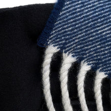 将图像加载到图库查看器中，HERMES College Denim Pattern Embroidery Patch Scarf BlueH259121S 01 Cashmere100%
