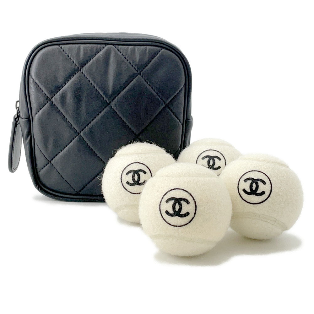 CHANEL Tennis ball set for hard courts WhiteA52852 Canvas Elastic