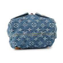 将图像加载到图库查看器中，LOUIS VUITTON Sac ad Blue/YellowM95057 Monogram Denim Size PM
