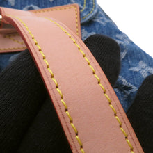 将图像加载到图库查看器中，LOUIS VUITTON Sac ad Blue/YellowM95057 Monogram Denim Size PM
