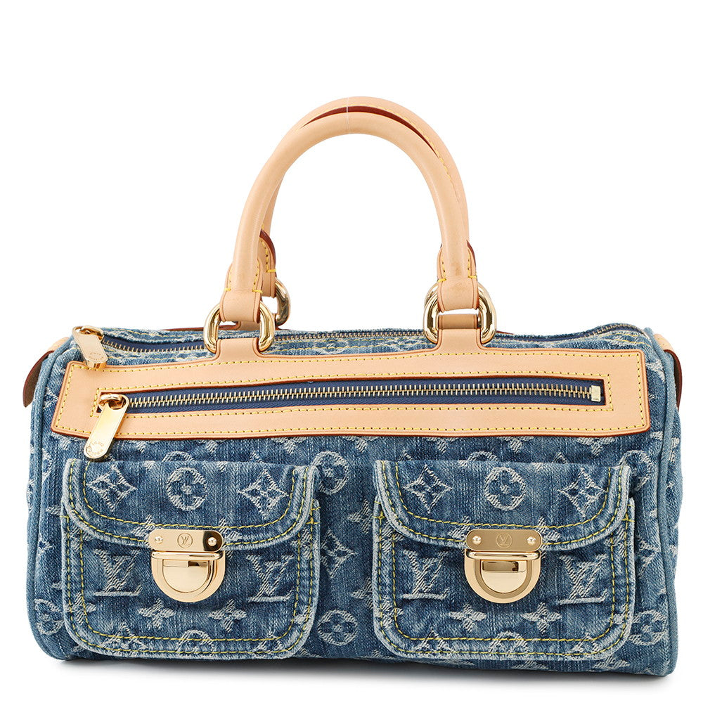 LOUIS VUITTON Neo Speedy Blue/YellowM95019 Monogram Denim