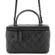 Load image into Gallery viewer, CHANEL Matelasse 2WAY Vanity Case BlackAP2199 Lambskin
