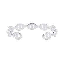 将图像加载到图库查看器中，HERMES Chaine d'Ancre Bangle Size LG SV925
