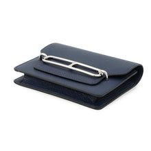 Load image into Gallery viewer, HERMES Roulis slim blue navy Chevre Myzore Goatskin
