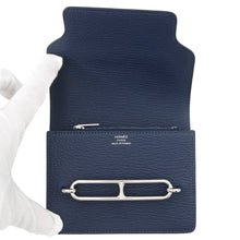 Load image into Gallery viewer, HERMES Roulis slim blue navy Chevre Myzore Goatskin
