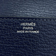 Load image into Gallery viewer, HERMES Roulis slim blue navy Chevre Myzore Goatskin
