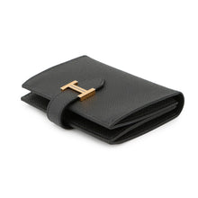 将图像加载到图库查看器中，HERMES Bearn Card Case Black Epsom
