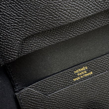 将图像加载到图库查看器中，HERMES Bearn Card Case Black Epsom
