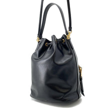 将图像加载到图库查看器中，PRADA Duet Drawstring Bag Shoulder Bag Black1BH038 Soft Calf Leather
