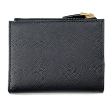 Load image into Gallery viewer, PRADA Triangle Logo Compact Wallet Black1ML050 Saffiano LeatherLeather
