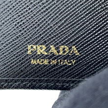Load image into Gallery viewer, PRADA Triangle Logo Compact Wallet Black1ML050 Saffiano LeatherLeather
