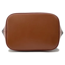 Load image into Gallery viewer, CELINE CELINE Logo Bucket Shoulder Bag Dark Gray/Brown Felt Leather Size Small
