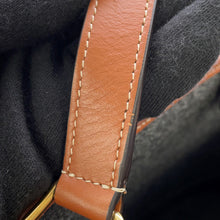 Load image into Gallery viewer, CELINE CELINE Logo Bucket Shoulder Bag Dark Gray/Brown Felt Leather Size Small
