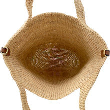 将图像加载到图库查看器中，LOEWE Slit Bag Natural/TanA685453X07 Raffia Leather Size Mini

