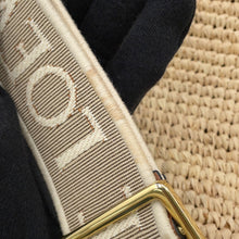 将图像加载到图库查看器中，LOEWE Slit Bag Natural/TanA685453X07 Raffia Leather Size Mini
