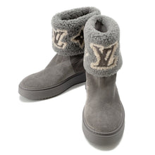 将图像加载到图库查看器中，LOUIS VUITTON Snowdrop Line EncreBoots Gray1A95E6 Suede Mouton Size 36H
