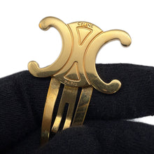 将图像加载到图库查看器中，CELINE Triomphe Hair Clips (Set of 2) Gold Metal
