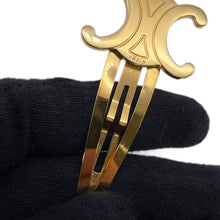 将图像加载到图库查看器中，CELINE Triomphe Hair Clips (Set of 2) Gold Metal
