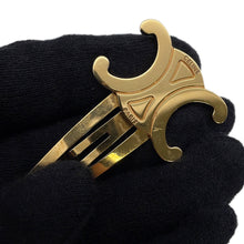 将图像加载到图库查看器中，CELINE Triomphe Hair Clips (Set of 2) Gold Metal

