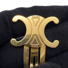 将图像加载到图库查看器中，CELINE Triomphe Hair Clips (Set of 2) Gold Metal
