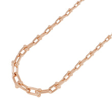将图像加载到图库查看器中，TIFFANY&amp;Co. Hardware Graduated Link Necklace63008958 18K Pink Gold

