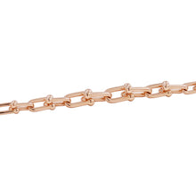将图像加载到图库查看器中，TIFFANY&amp;Co. Hardware Graduated Link Necklace63008958 18K Pink Gold
