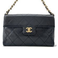 Load image into Gallery viewer, CHANEL one belt Black Caviar Leather
