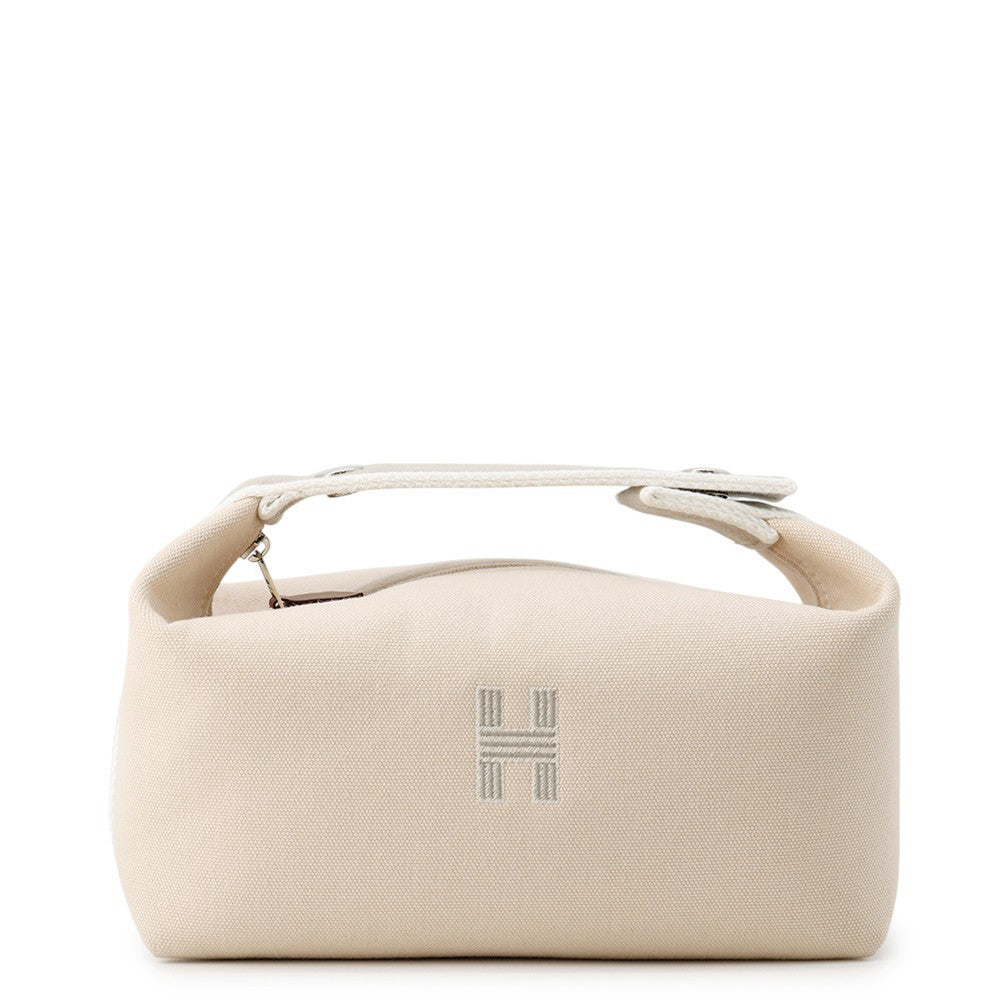 HERMES Brid a Black Beige Canvas Size PM