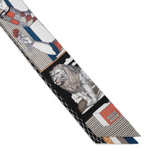 Load image into Gallery viewer, HERMES Twilly Grand Theater Nouveau Black/Etoupe/Terracotta Silk100%
