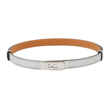 Load image into Gallery viewer, HERMES Kelly Belt18 Argent Chevre Shamqila
