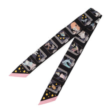 将图像加载到图库查看器中，HERMES Twilly HERMES STORY Black/Grease/Rose Silk100%
