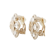 将图像加载到图库查看器中，CHANEL CC Logo Earring Gold Plated Rhinestone
