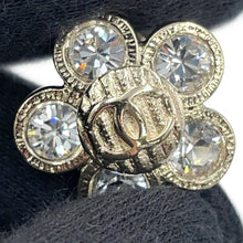 将图像加载到图库查看器中，CHANEL CC Logo Earring Gold Plated Rhinestone
