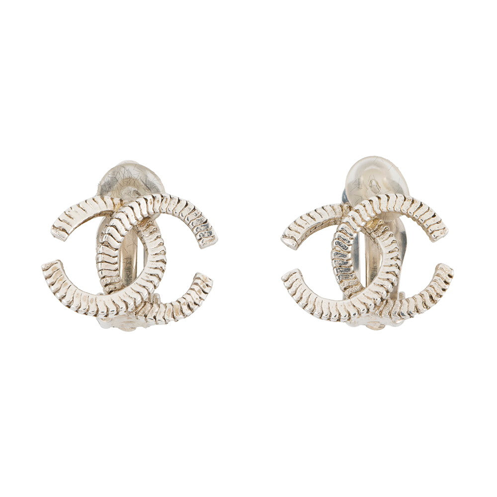 CHANEL Earring CC Logo Metal