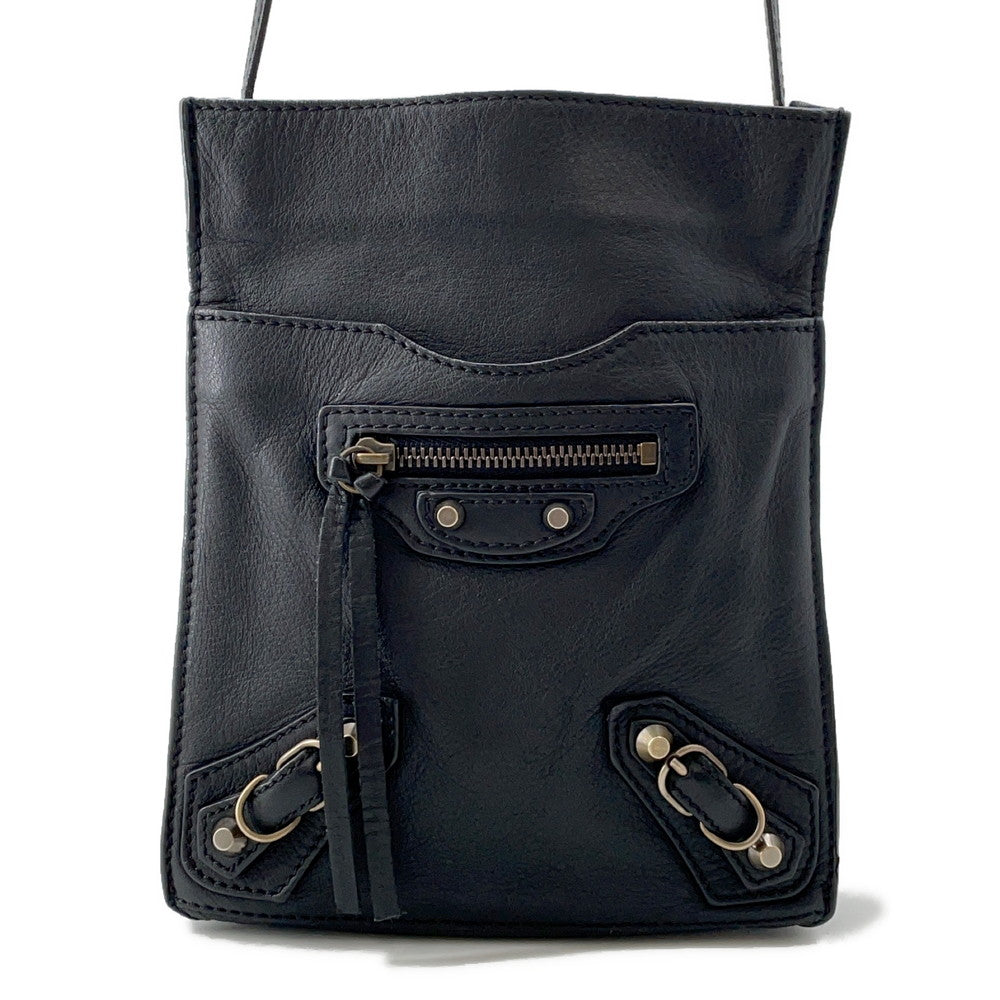 BALENCIAGA Milkyway Shoulder Bag Black255406 Leather Metalic
