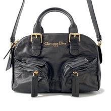 将图像加载到图库查看器中，Dior Grand Tour Bowling Bag BlackM6000UNQD Crinkled Calf Leather Size Small
