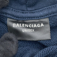 Load image into Gallery viewer, BALENCIAGA Vintage-processed hoodie Size 1 Navy761458 Cotton100%
