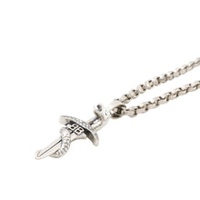 将图像加载到图库查看器中，BALENCIAGA Goth Snake Sword Necklace820150 Metal Rhinestone
