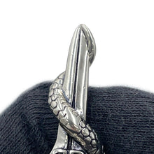 将图像加载到图库查看器中，BALENCIAGA Goth Snake Sword Necklace820150 Metal Rhinestone
