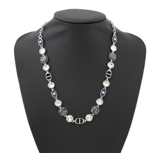 将图像加载到图库查看器中，Dior Sterling Necklace Silver Metal color Stone
