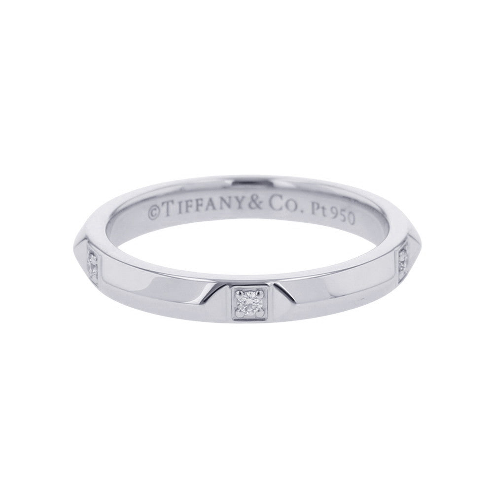 TIFFANY&Co. True Band 5P Diamond Ring Size Approximately No. 1067133749 Pt950