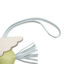 Load image into Gallery viewer, HERMES Rodeo Bag Charm Pegasus Jaune Bourgeon/Machete/Blue Brume Lambskin Size MM
