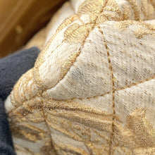 Load image into Gallery viewer, CHANEL Matelasse Double Flap Jacquard Chain Shoulder Bag Gold CottonJersy
