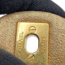 Load image into Gallery viewer, CHANEL Matelasse Double Flap Jacquard Chain Shoulder Bag Gold CottonJersy
