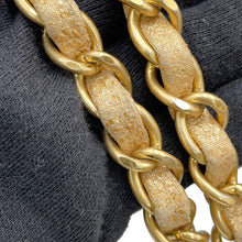 Load image into Gallery viewer, CHANEL Matelasse Double Flap Jacquard Chain Shoulder Bag Gold CottonJersy
