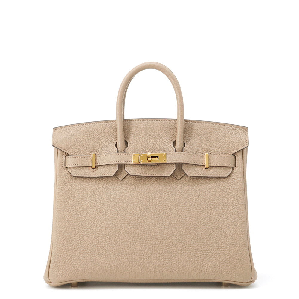 HERMES Birkin Beige Marfa Togo Leather Size 25
