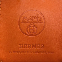 将图像加载到图库查看器中，HERMES SacOrange Bag Charm Feu/Gold Lambskin
