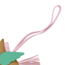 将图像加载到图库查看器中，HERMES Rodeo Pegasus Bag Charm Chai/Mauve Sylvestre/Menthe Lambskin Size PM
