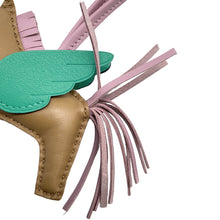 Load image into Gallery viewer, HERMES Rodeo Pegasus Bag Charm Chai/Mauve Sylvestre/Menthe Lambskin Size PM
